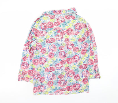 Marks and Spencer Women’s Multicoloured Floral Button-Up Blouse Size 14
