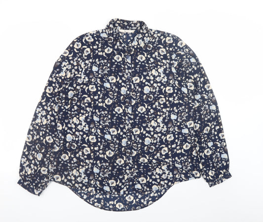 Womens UK Size 14 TU Blue Basic Blouse