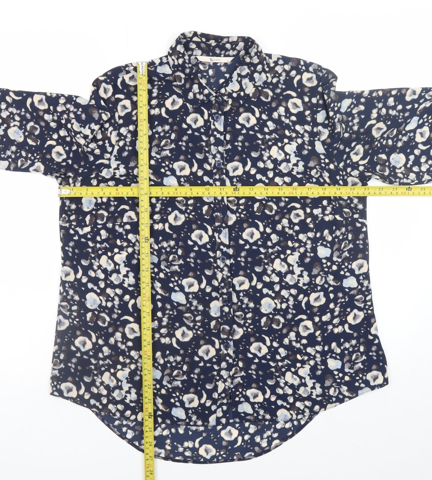 Womens UK Size 14 TU Blue Basic Blouse