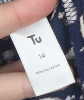 Womens UK Size 14 TU Blue Basic Blouse