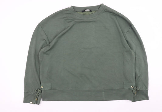 Womens UK Size 18 F&F Green Pullover Sweatshirt