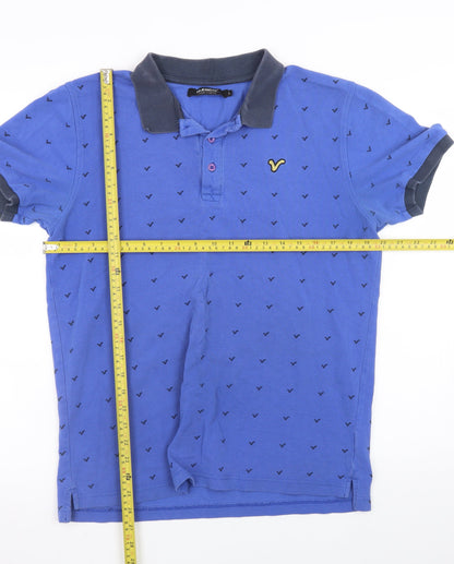 VOI Jeans Co. Men's Blue Short Sleeve Cotton Polo Shirt Size L
