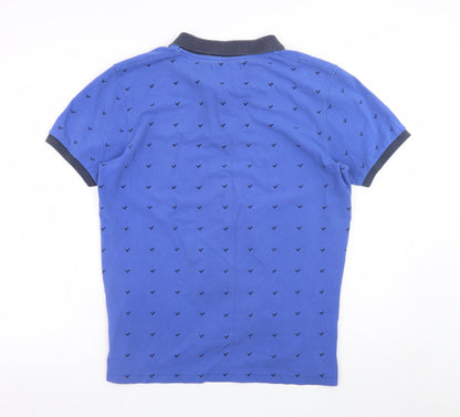 VOI Jeans Co. Men's Blue Short Sleeve Cotton Polo Shirt Size L