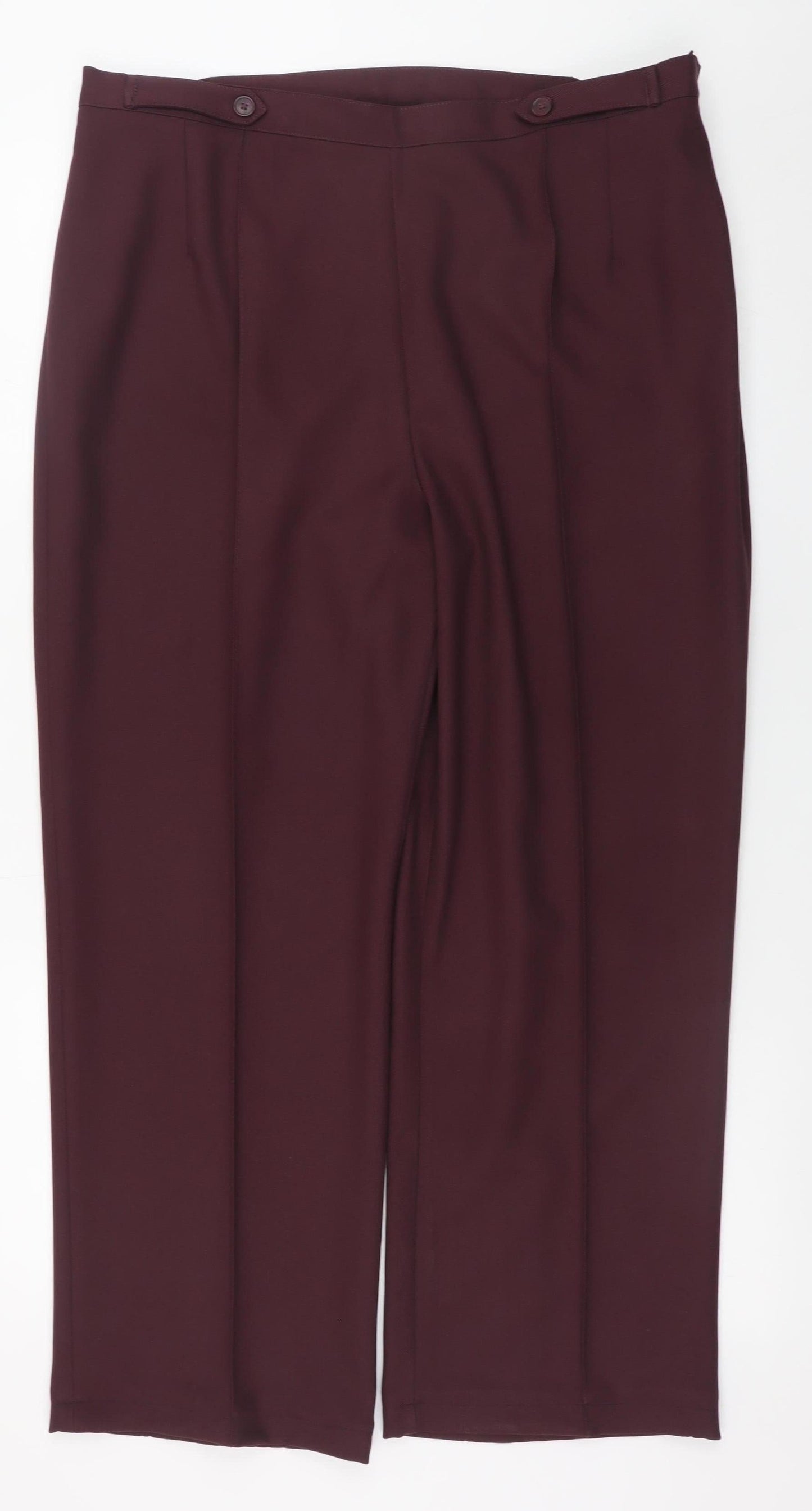 Womens UK Size 18 Separates Regular Fit Dress Pants Brown Trousers