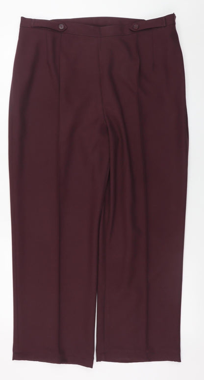 Womens UK Size 18 Separates Regular Fit Dress Pants Brown Trousers