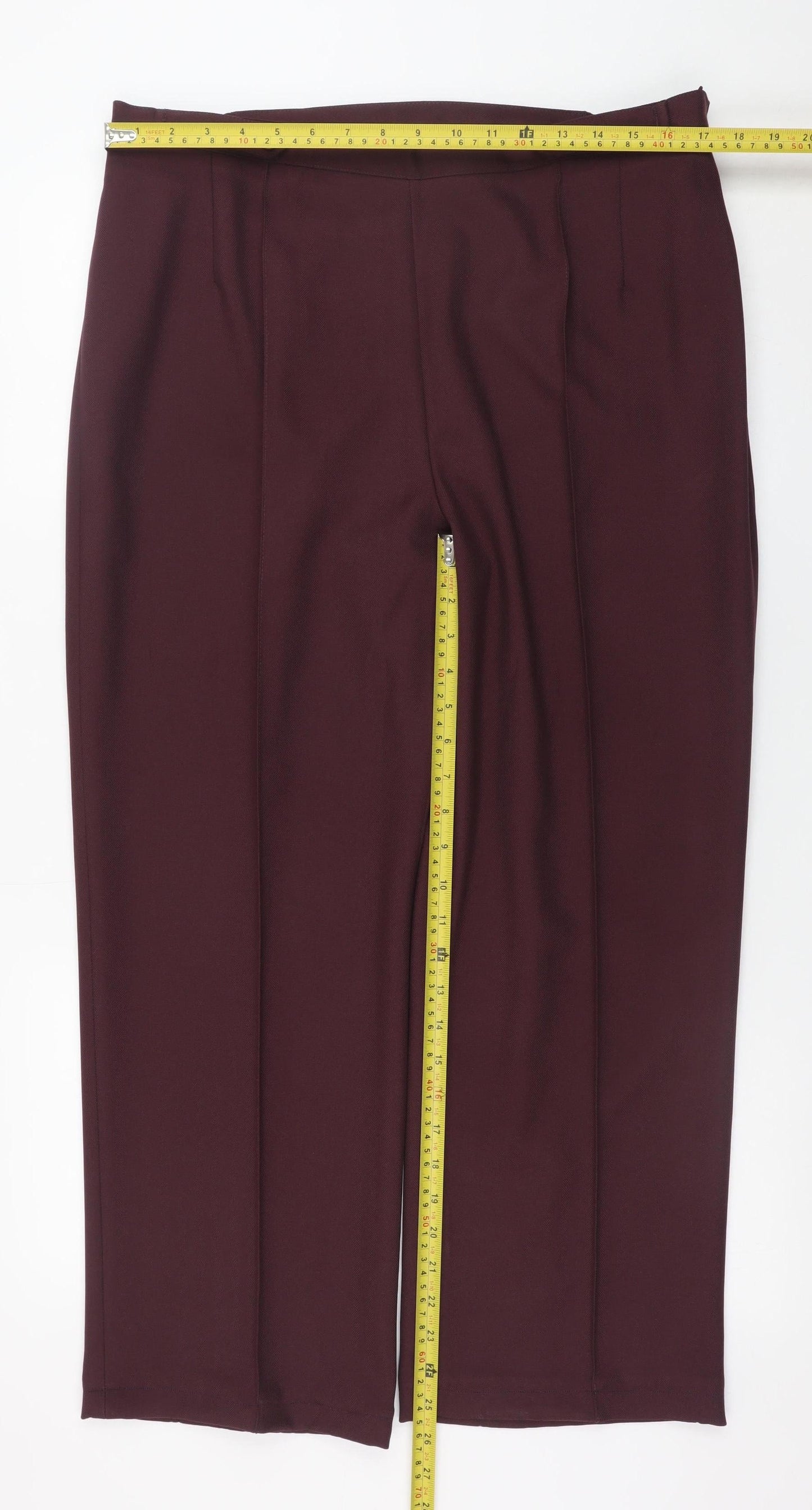 Womens UK Size 18 Separates Regular Fit Dress Pants Brown Trousers