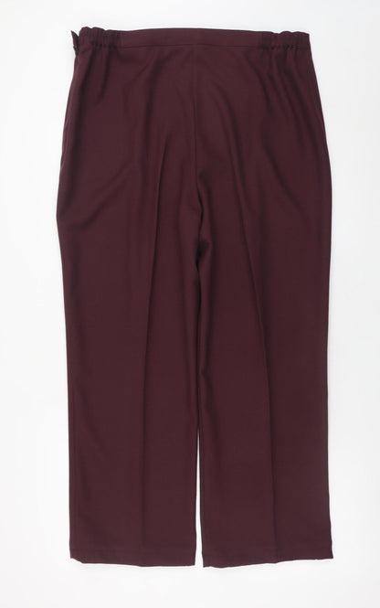 Womens UK Size 18 Separates Regular Fit Dress Pants Brown Trousers