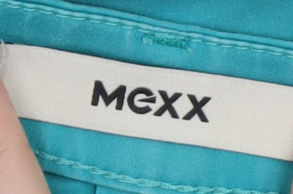 Mexx Women’s Blue Chino Trousers Size 10 Cotton Blend Stretch