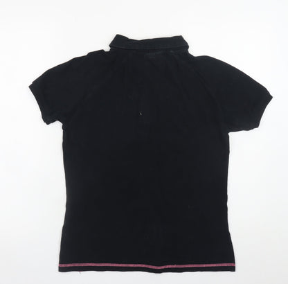 Champion Men's Black Polo Shirt L Regular Fit Cotton