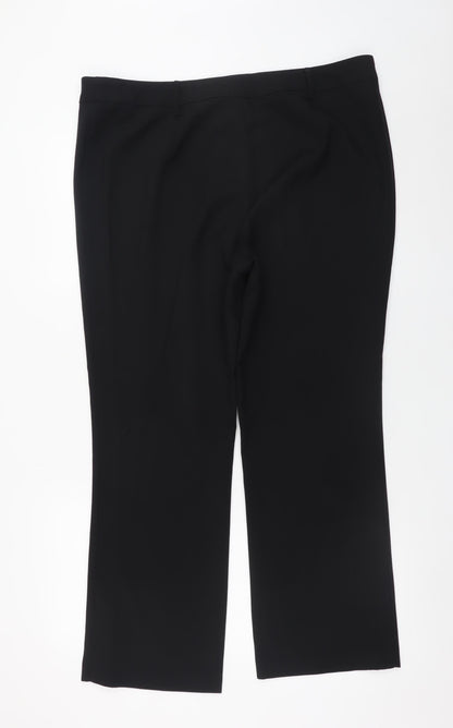 Papaya Collection Women Black Size 16 Straight Leg Work Trousers