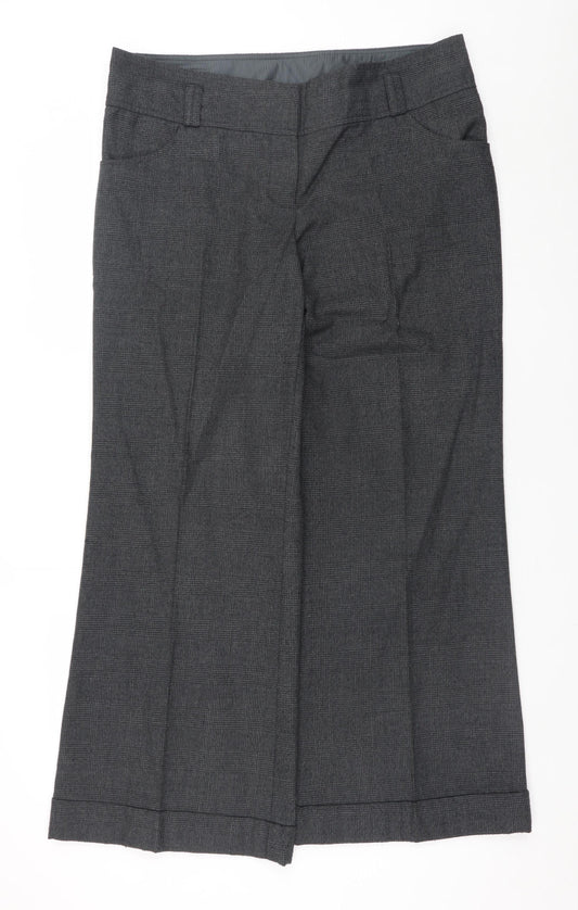 Womens UK Size 14 New Look Regular Fit Dress Pants Grey Trousers