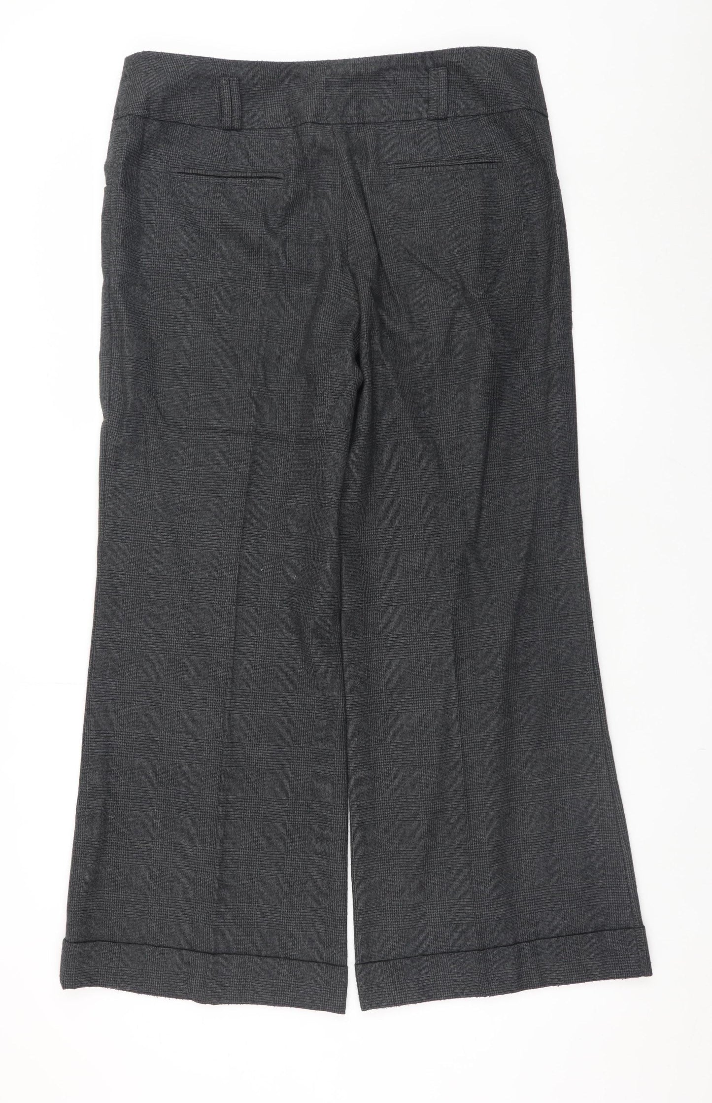 Womens UK Size 14 New Look Regular Fit Dress Pants Grey Trousers