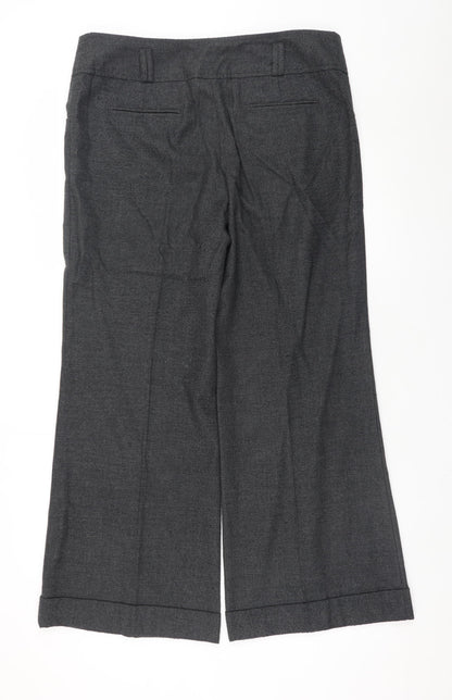 Womens UK Size 14 New Look Regular Fit Dress Pants Grey Trousers