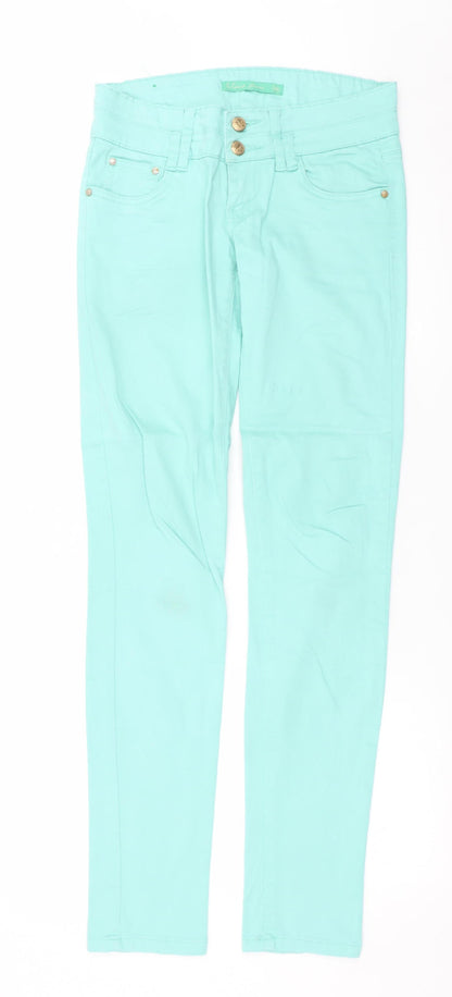 Womens UK Size 28 G. Cause Slim Fit Skinny Green Jeans