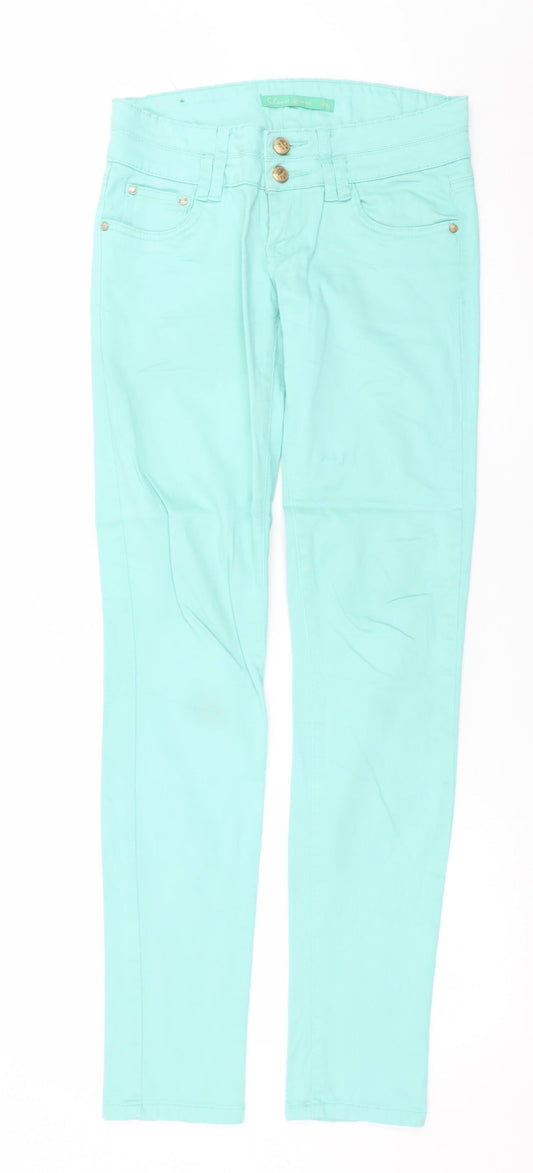 Womens UK Size 28 G. Cause Slim Fit Skinny Green Jeans