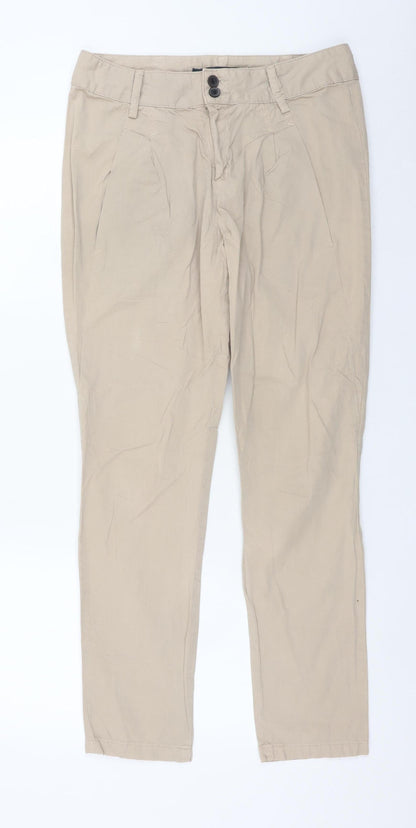 Mens UK Size XS Zara Basic Slim Fit Chino Beige Trousers