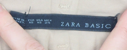 Mens UK Size XS Zara Basic Slim Fit Chino Beige Trousers