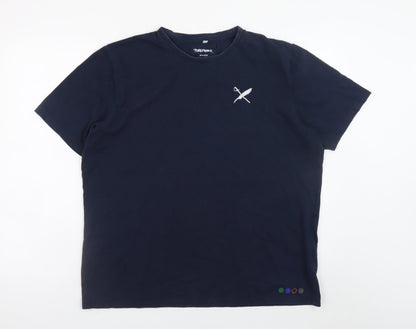 TOBEFRANK Men’s Blue Brower XL Crew Neck Recycled Cotton T-Shirt
