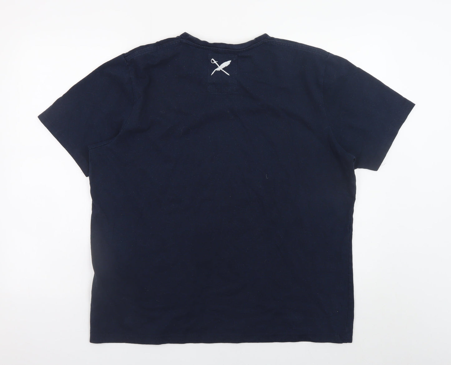 TOBEFRANK Men’s Blue Brower XL Crew Neck Recycled Cotton T-Shirt