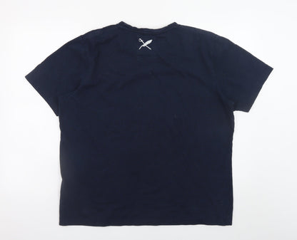 TOBEFRANK Men’s Blue Brower XL Crew Neck Recycled Cotton T-Shirt