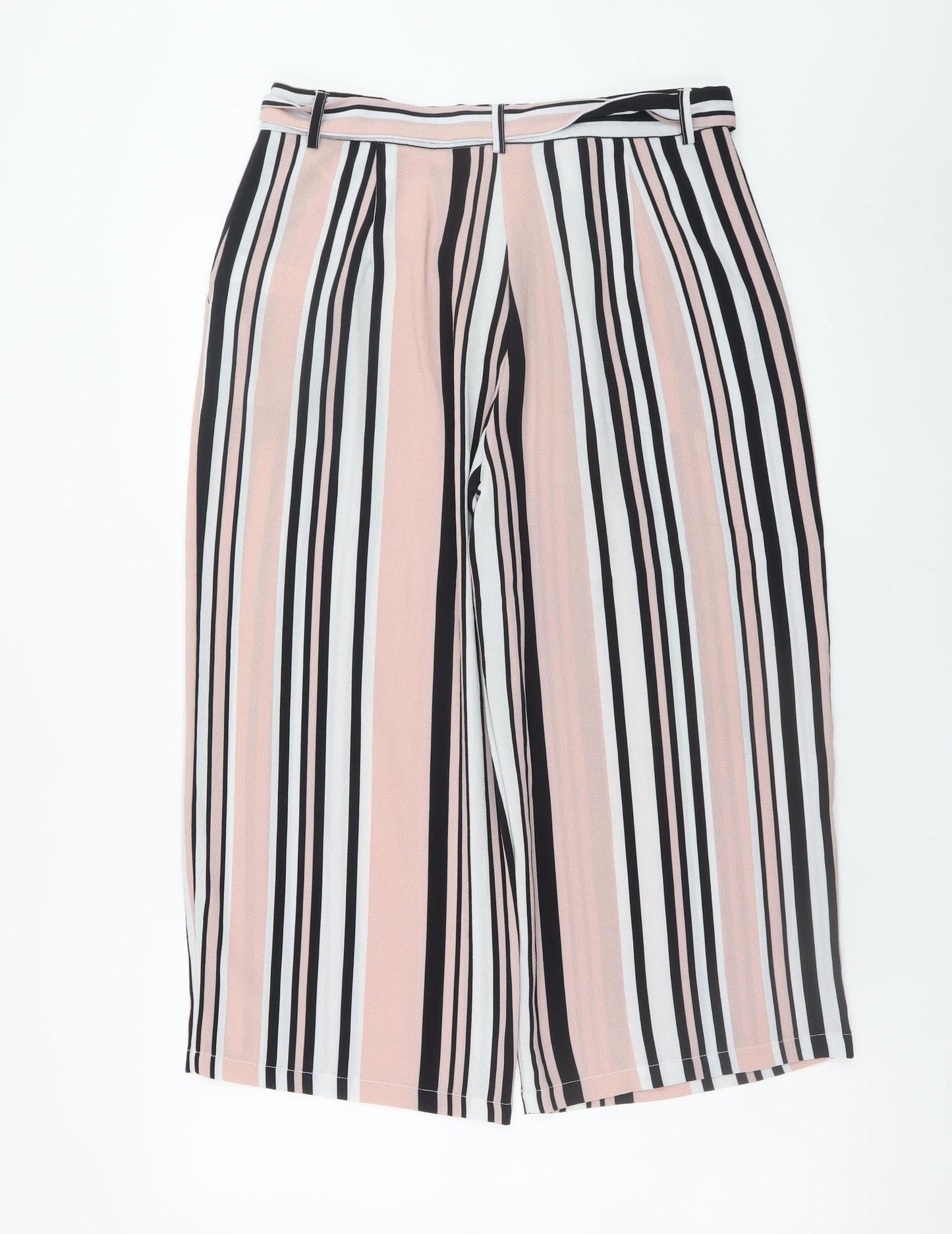 Womens UK Size 12 New Look Regular Fit Cropped Pink Trousers