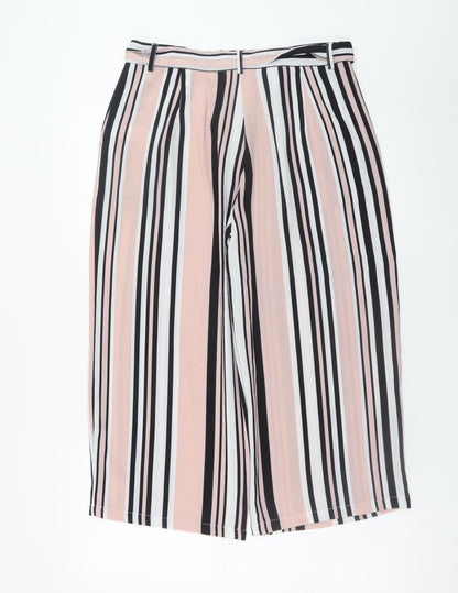 Womens UK Size 12 New Look Regular Fit Cropped Pink Trousers
