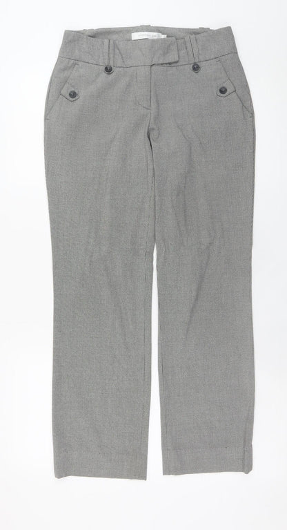 Stockh LM Women’s Grey Checked Straight Trousers Size 12
