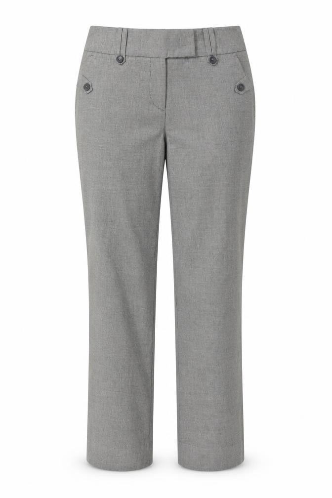Stockh LM Women’s Grey Checked Straight Trousers Size 12