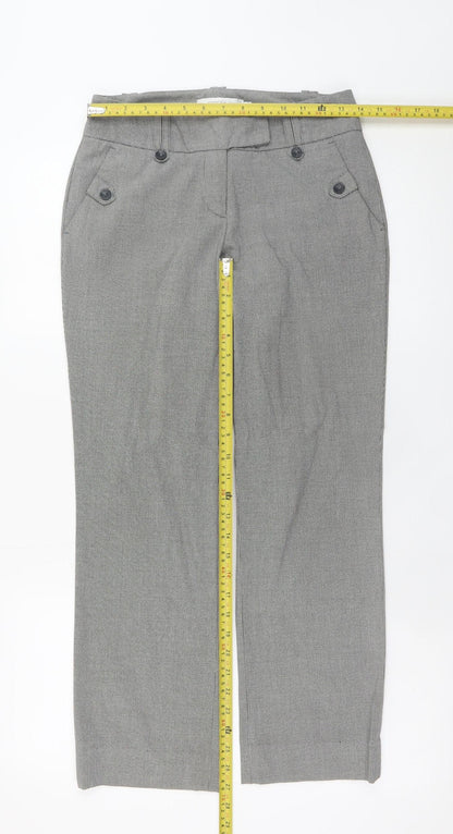 Stockh LM Women’s Grey Checked Straight Trousers Size 12