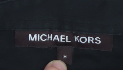 Michael Kors Men’s Black Long Sleeve Cotton Polo T-Shirt M