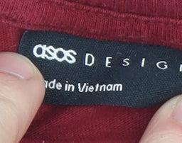Womens UK Size 10 ASOS Design Red Pullover Sweatshirt