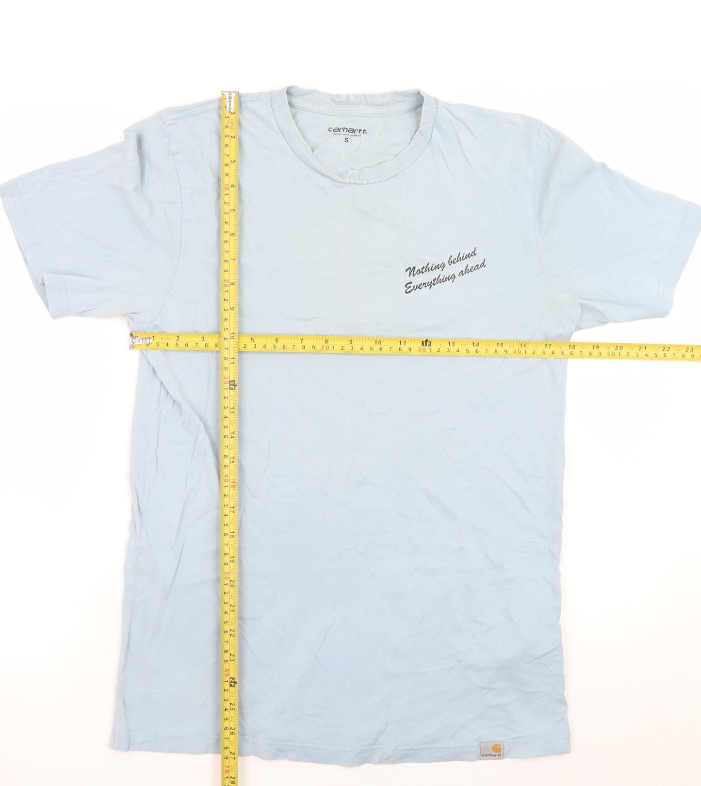 Carhartt Blue Unisex Adults Small Graphic Short Sleeve Cotton T-Shirt