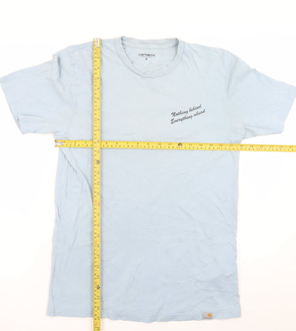 Carhartt Blue Unisex Adults Small Graphic Short Sleeve Cotton T-Shirt