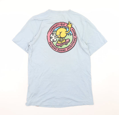Carhartt Blue Unisex Adults Small Graphic Short Sleeve Cotton T-Shirt