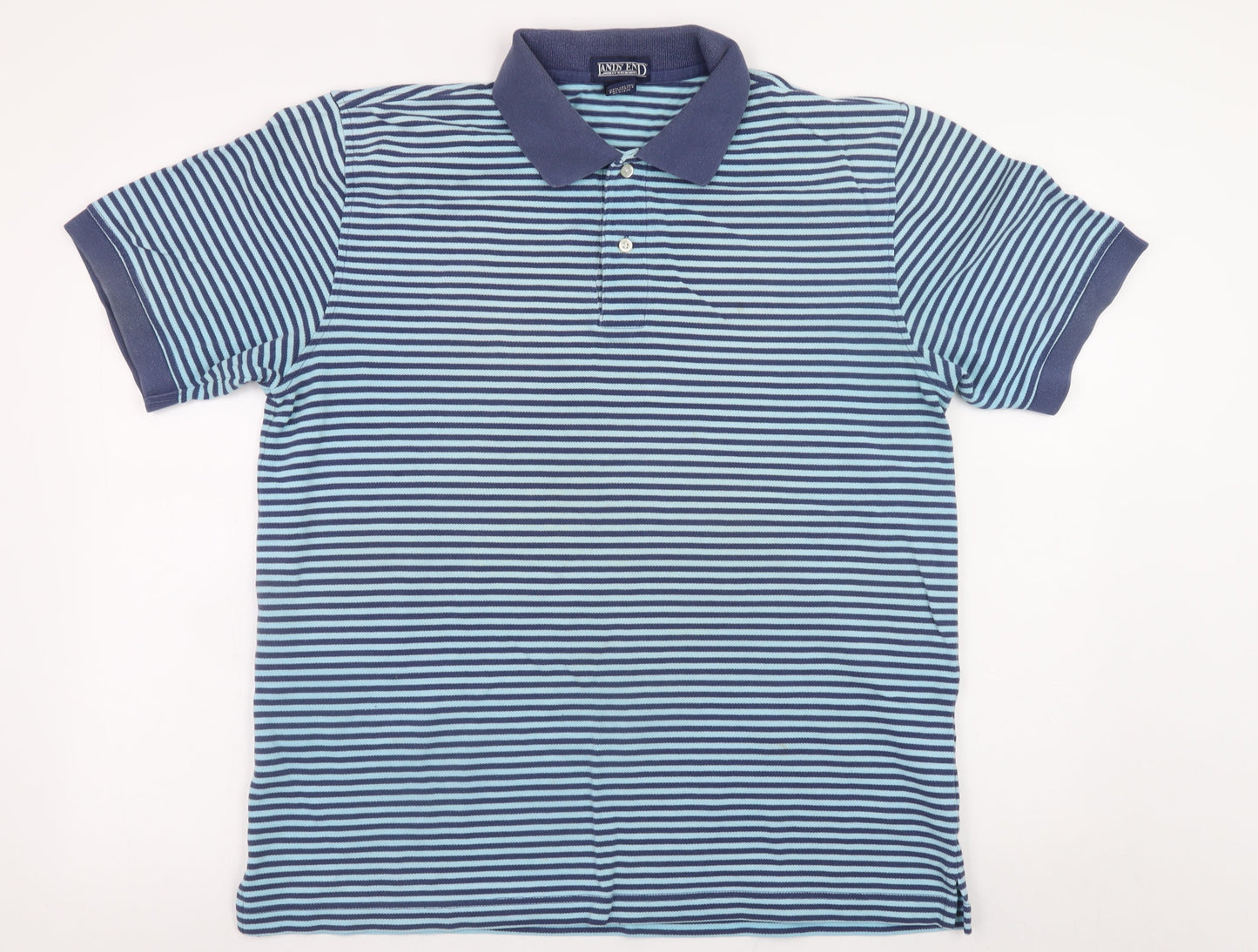 Mens UK Size L Lands' End 100% Cotton Polo Shirt
