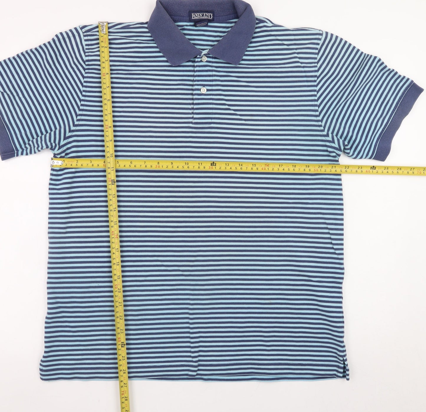 Mens UK Size L Lands' End 100% Cotton Polo Shirt