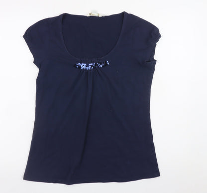 Womens UK Size 14 Boden Blue Basic T-Shirt