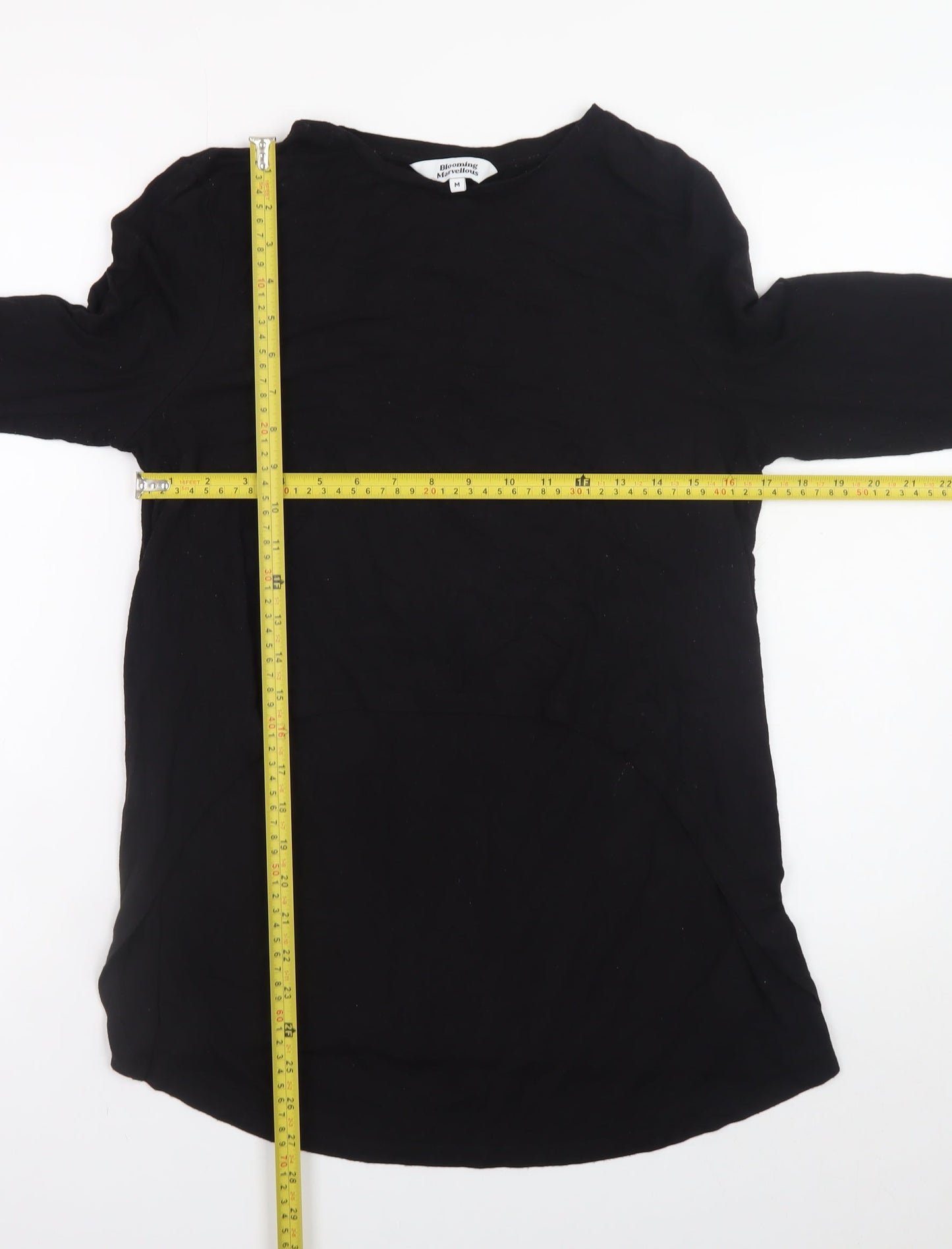 Blooming Marvellous Womens Black Maternity Long Sleeve Cotton Blouse Size 14