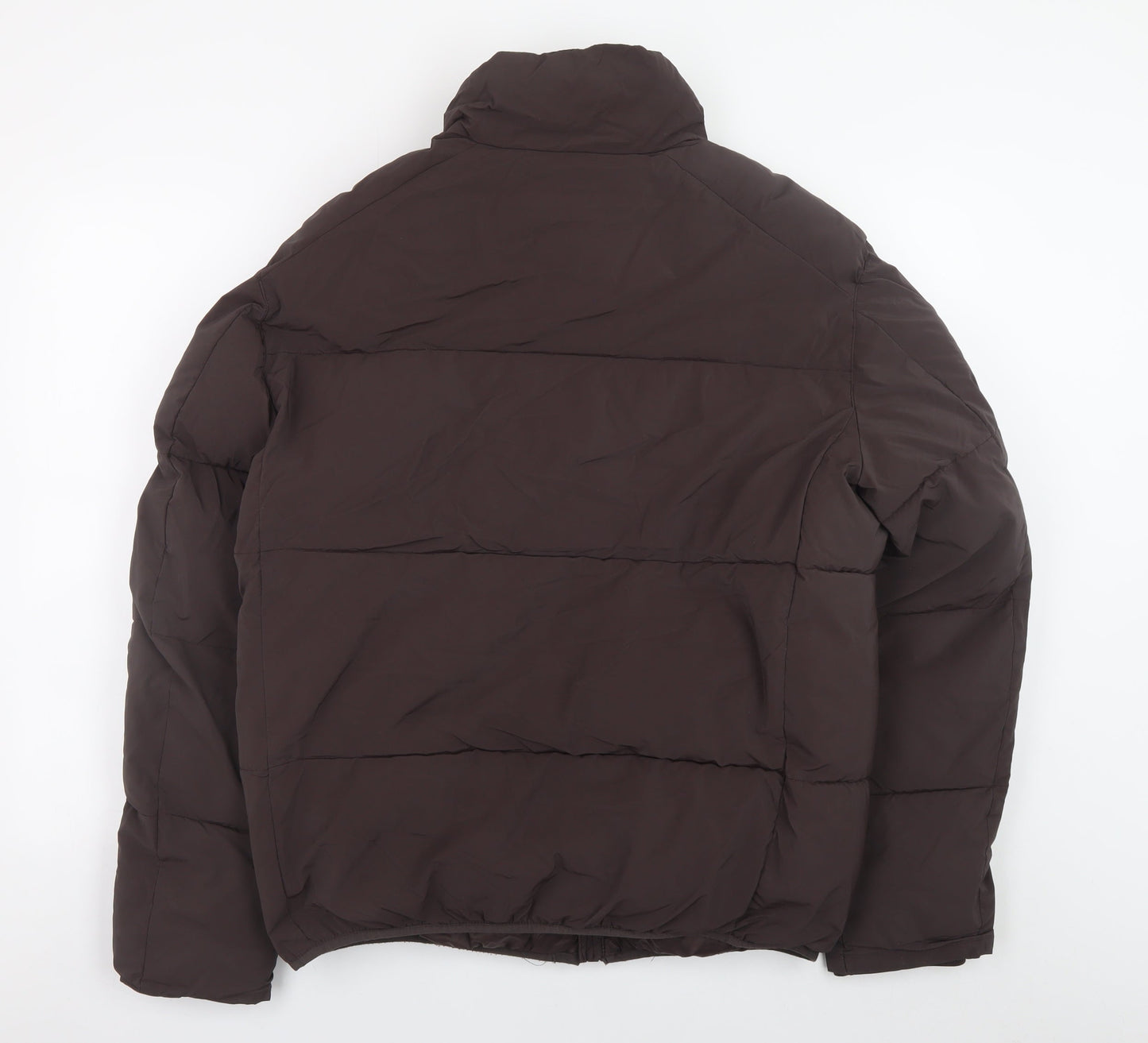 Mens UK Size L Zara Brown Puffer Jacket