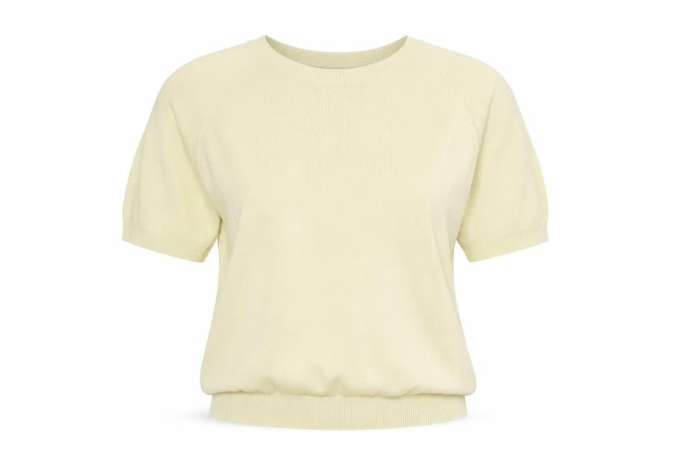 Uniqlo Women’s Beige Short Sleeve Crew Neck Knit Jumper Size S