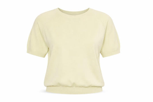 Uniqlo Women’s Beige Short Sleeve Crew Neck Knit Jumper Size S