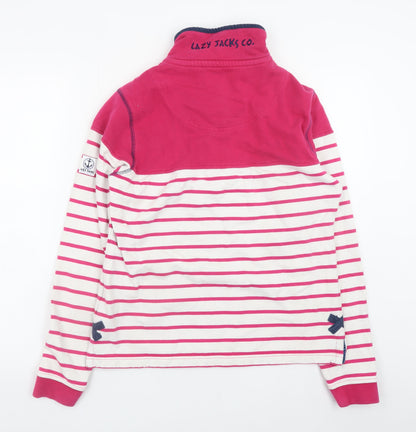 Womens UK Size XS Lazy Jacks Multicoloured Henley Sweatshirt