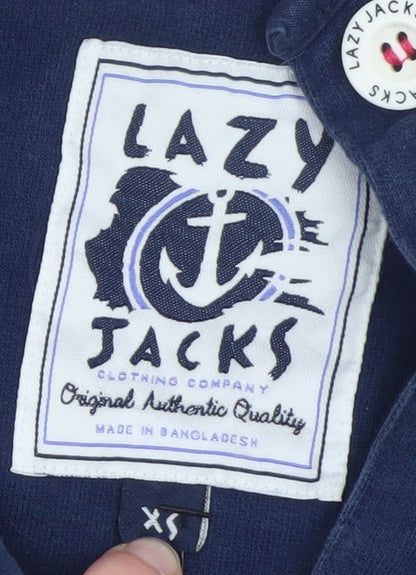 Womens UK Size XS Lazy Jacks Multicoloured Henley Sweatshirt