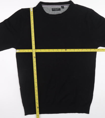 Mens UK Size L Brave Soul Black Pullover Jumper