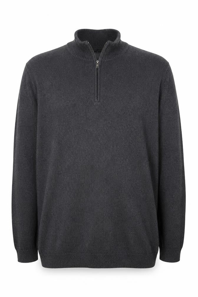 Mens UK Size 7XL Ted Baker Black 1/2 Zip Jumper