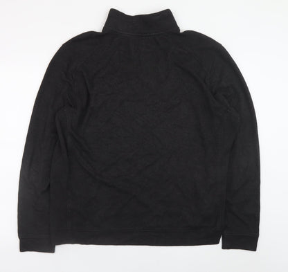 Mens UK Size 7XL Ted Baker Black 1/2 Zip Jumper