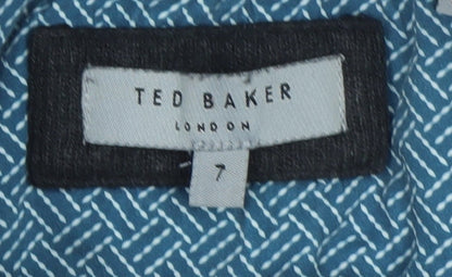 Mens UK Size 7XL Ted Baker Black 1/2 Zip Jumper