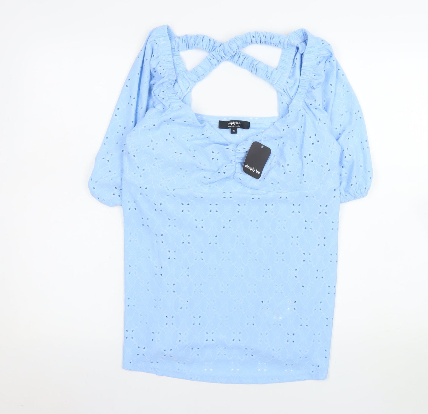 Womens UK Size 12 Simply Be Blue Tunic Blouse