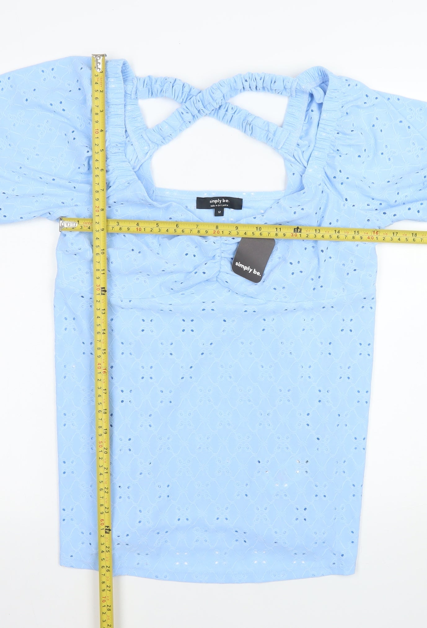 Womens UK Size 12 Simply Be Blue Tunic Blouse