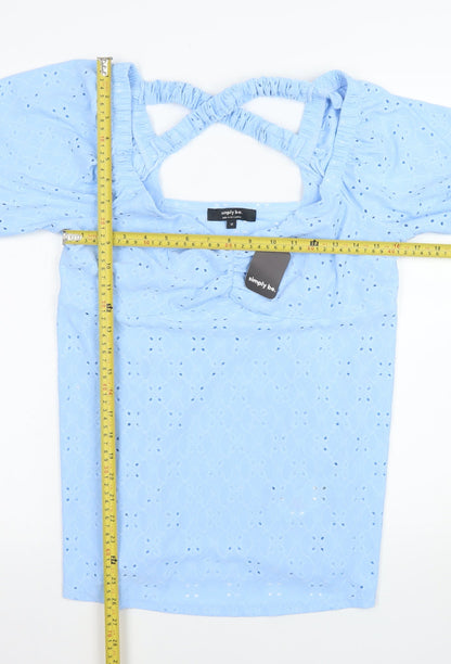 Womens UK Size 12 Simply Be Blue Tunic Blouse